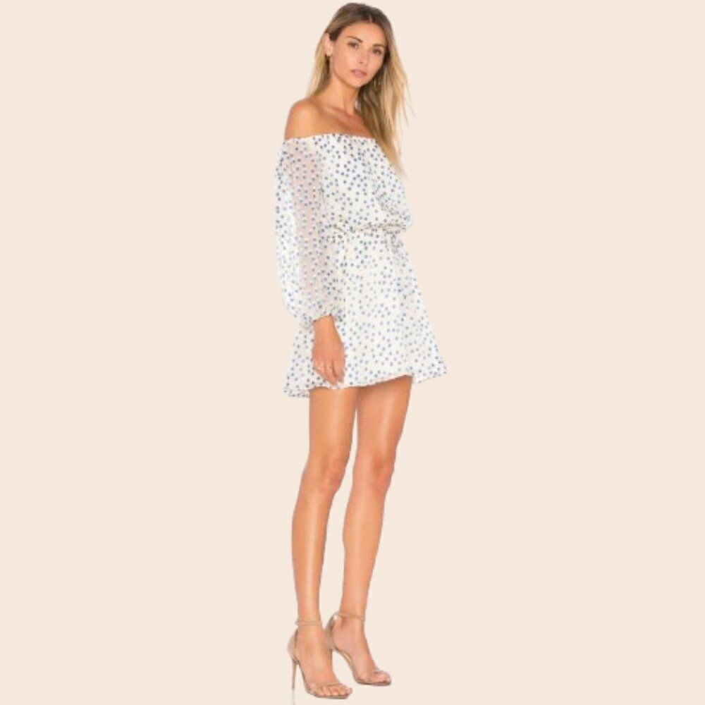 Lovers + Friends World Traveler Mini Dress Size XS in Speckled Ocean - Picture 2 of 16